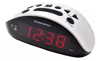 Radio Reloj Digital Daihatsu D-rr17 Am Fm Blanco