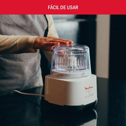Picadora 123 + licuadora 1 litro Moulinex color blanco