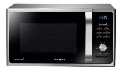 Microondas Samsung Mg23f3k3t 23 Litros Plata Grill