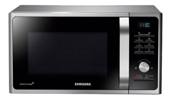 Microondas Samsung Mg23f3k3t 23 Litros Plata Grill