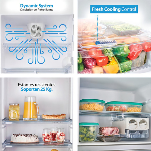 Heladera Koh-i-noor Khd43/7 Acero Con Freezer 413l