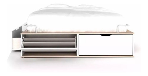 Imagen 2 de 4 de Cama Multifuncion Valenziana Mr2001 Con Cajones Apto 160x200