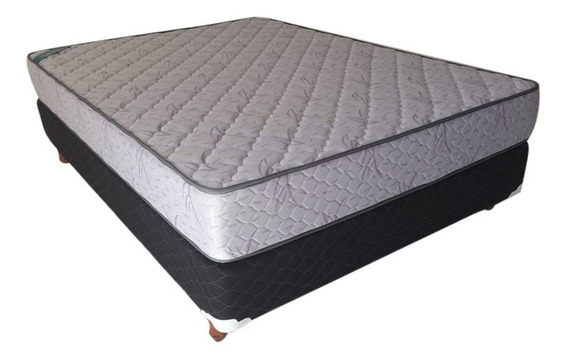 Colchon Y Somier Topacio Esmeralda 140x190 Espuma 26kg
