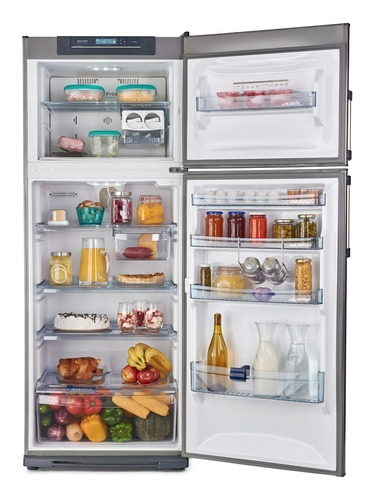 Heladera Koh-i-noor Khd43/7 Acero Con Freezer 413l