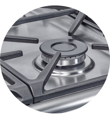 Cocina A Gas Longvie 13501xf 56cm Inox Cajón Parrilla Color Acero inoxidable